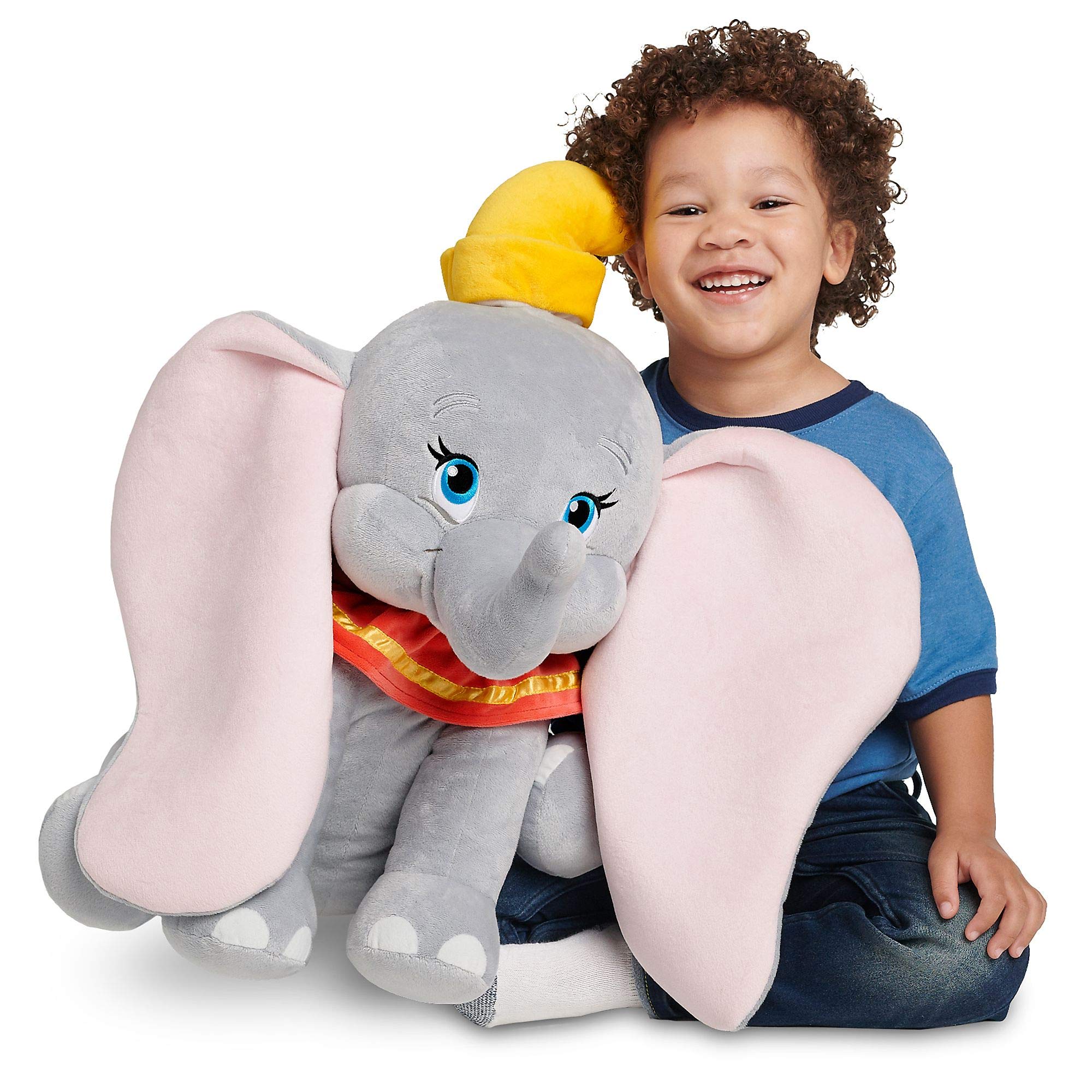 Disney Store Official Dumbo Baby Large Soft Plush Toy, 58cm/22”, Iconic Cuddly Toy in Seated Position with Embroidered Detail and 3D Ears, Suitable for All Ages