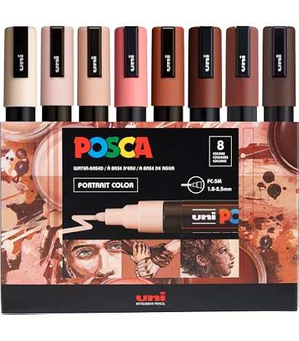 Caneta Marcadora POSCA PC-5M - 16 Cores Extrafina 1.8-2.5mm