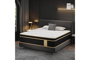 LETMOON King Size Foam and Spring Hybrid Mattresses, 12 Inch Medium Firm Mattress in a Box with Individual Pocket Coils, Edge Supportive, CertiPUR-US Certified, White