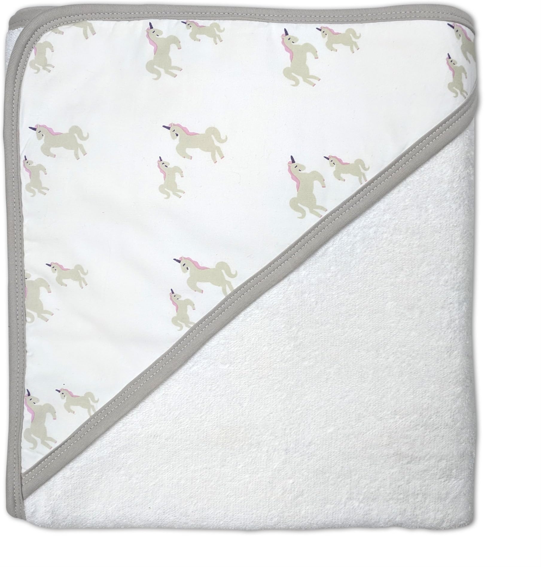 Gugugaga Super Soft Cute Unicorn Hooded Baby Towel | 100% Terry Cotton Adorable Baby Towel | Infant Toddler Baby Towel