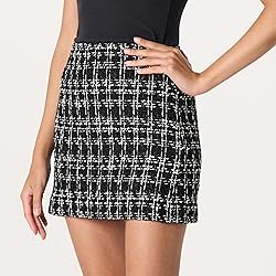 The Drop Women's Caen Mini Skirt, Black Boucle, S