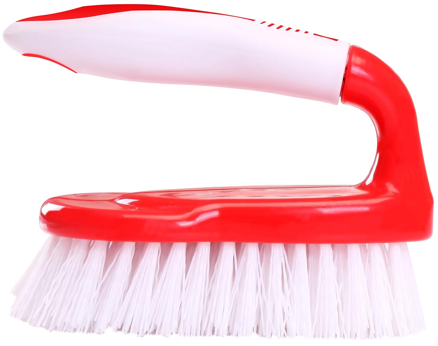 Scrub Brush Cleaning Comfortable Rubber Grip Handle Strong Fiber