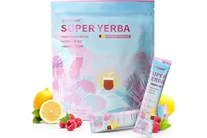 OTYKMBF Super Yerba Instant Powder Packets, Mate Tea with Raspberry Lemonade Flavor, 30 Servings Yerba Mate for Calm Energy, Focus Boost and Gut Health