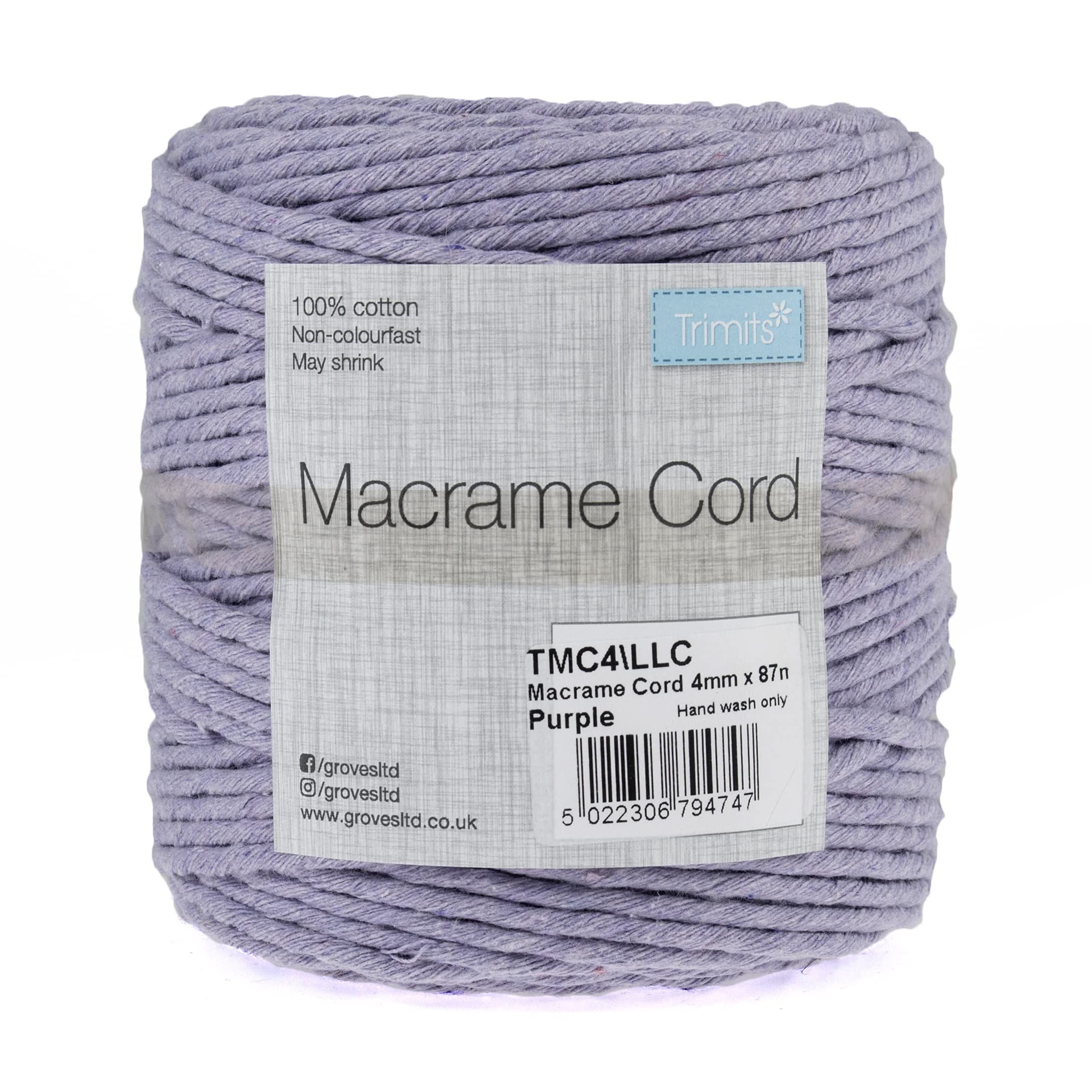 Natural Crafting Cotton Twisted Macramé Cord