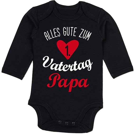 Shirtracer Vatertag Baby - Alles Gute zum ersten Vatertag - Baby Body Langarm