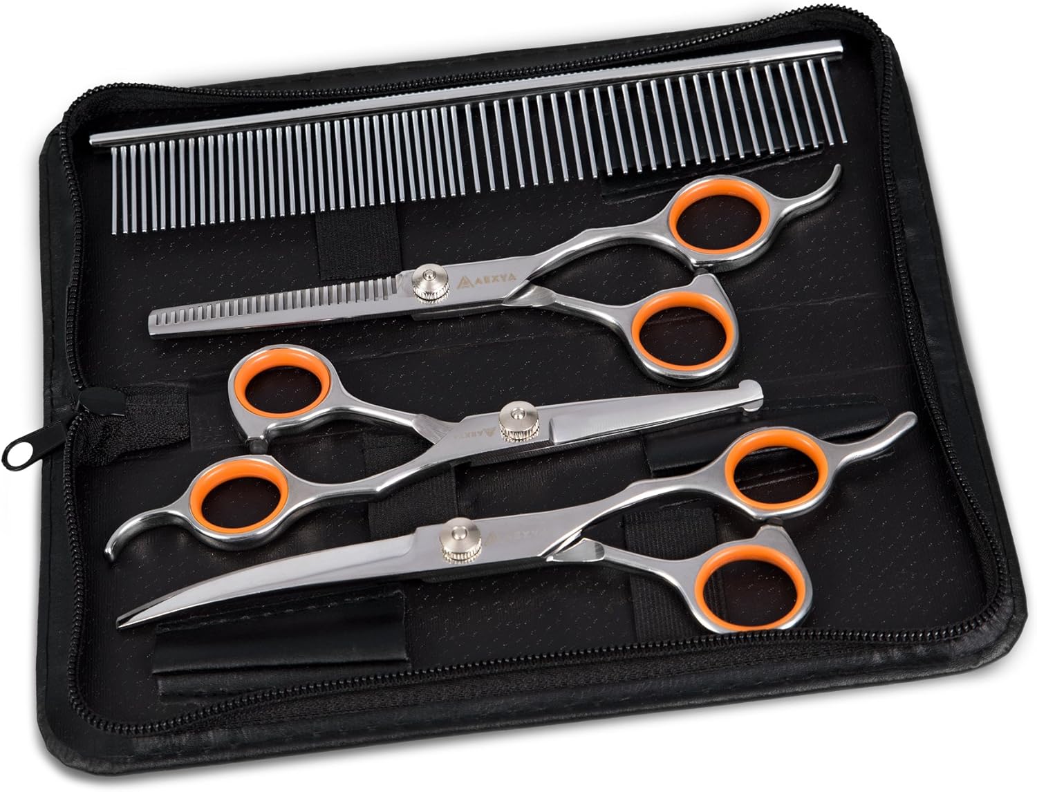 AEXYA Premium dog grooming scissors kit 3SB Pet grooming tool set Stainless steel straight