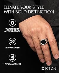 RTZN® Black Onyx Ring for men — Premium Mens