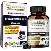 Pure Himalayan Shilajit Capsules.Maximum Strength Natural Shilajit Rich in Trace Mineral & Fulvic Acid.High Altitude Sourcing. Vegan NonGMO 90ct. Extracted Traditionally No Stearate No Rice Flour