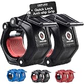 Lock-Jaw OLY 2 Barbell Collars &amp; Clamps, 2"/50mm Olympic Bars | Heavy Duty Bar Clamps, Secure Weight Hold, Strength Training &amp; Home Gym, Gym Accessories, Barbell Clips, Quick Release, 2 pcs