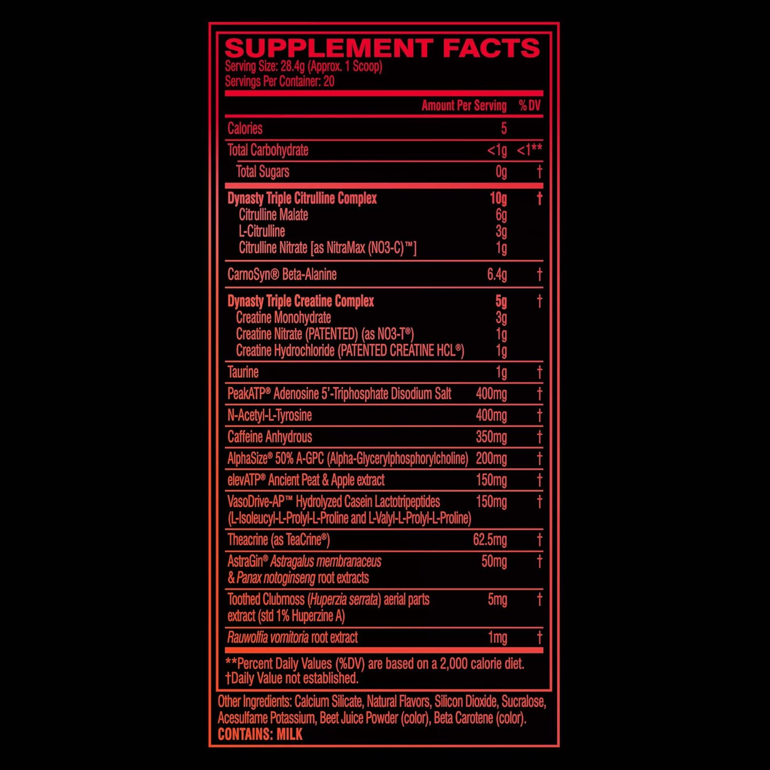 C4 Dynasty MMXX Pre Workout Powder Fruit Punch | Preworkout Energy Supplement for Men & Women | 350mg Caffeine + 6.4g Beta Alanine | 20 Servings: Health & Personal Care