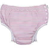 green sprouts Snap Reusable Absorbent Swimsuit Diaper, Light Pink Pinstripe, 24 Month