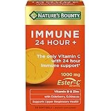 Nature’s Bounty Immune 24 Hour +, The only Vitamin C with 24 Hour Immune Support from Ester C, Rapid Release Softgels, 50 Cou