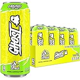 GHOST Energy Drink, Zero Sugars, 12-Pack, Citrus - 200MG Caffeine, 16oz | Energy &amp; Focus Pre Workout Drink, No Artificial Colors, Gluten-Free, Vegan - 200MG Natural Caffeine, L-Carnitine, Taurine