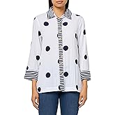 MULTIPLES Cuffed Three Quarters Sleeves Button Front Shirt