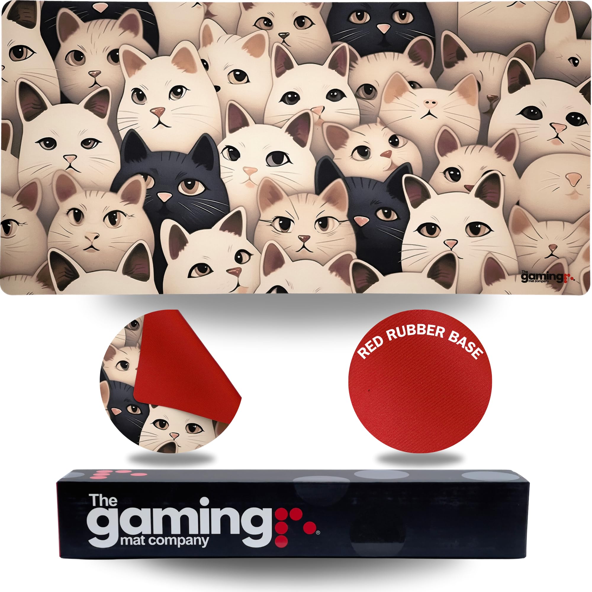 The Gaming Mat Company Single Player MTG Playmat & Gaming Mouse Pad - 72cm x 36cm Cats Gaming Mousepad Compatible with Magic The Gathering Playmats MTG Cards YuGiOh Gaming Mat Large Mouse Pad