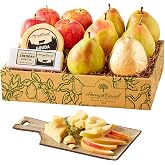 Harry &amp; David Classic Fruit And Cheese Gift Baskets, Savory Snacking | Birthday, Thank You, Housewarming &amp; Sympathy with Pears, Apples, Cheddar &amp; Gouda
