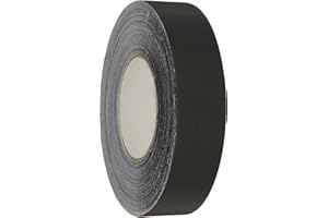 Polyken 510 Black Gaffers Tape 1.5" x 55 Yards, Professional Grade, UV Fluorescent, No Residue, Non-Reflective (Gaff Tape), 1