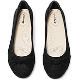 Veittes Women's Round Toe Wide Width Ballet Flats