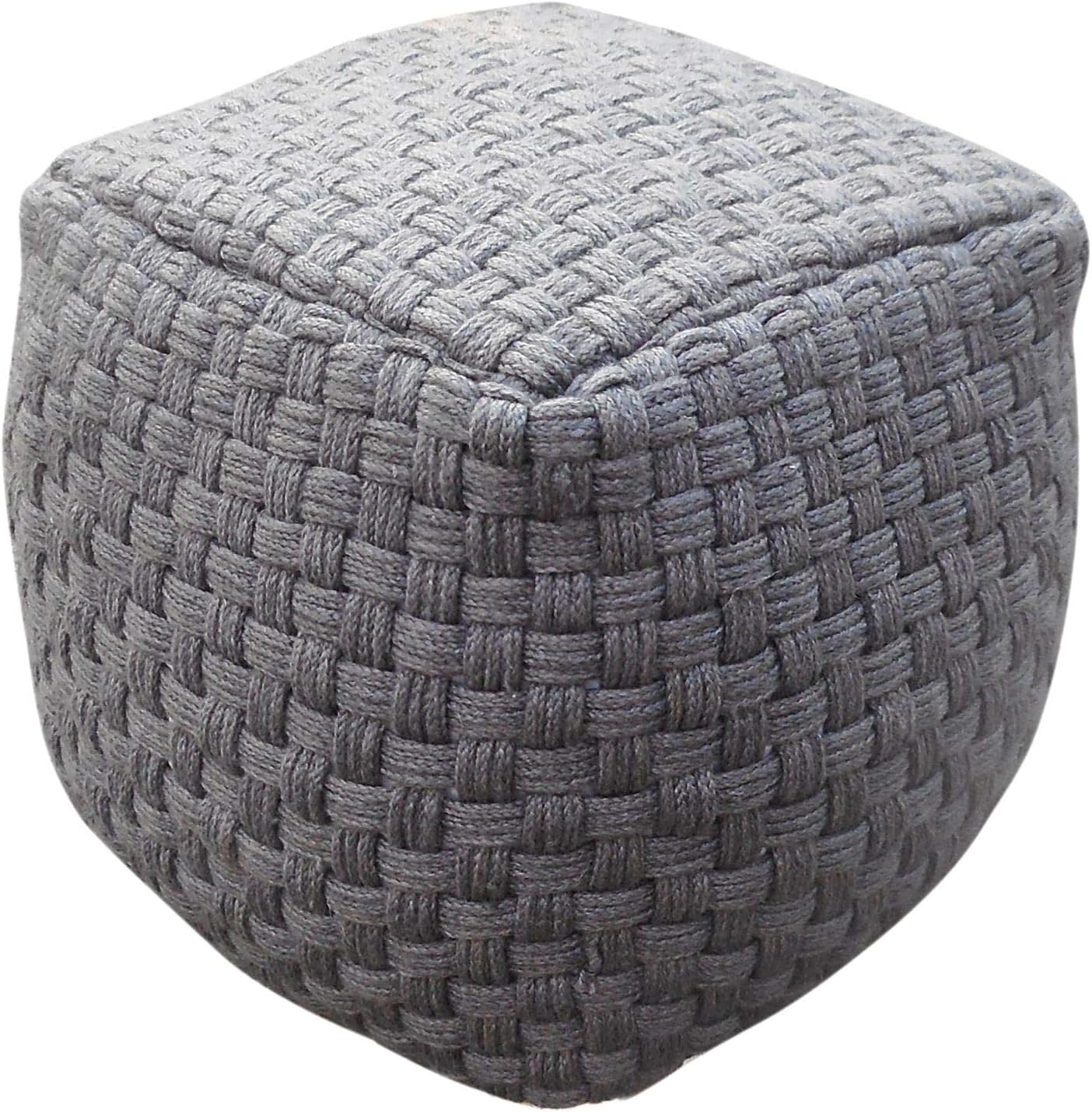 20" Gray Contemporary Handcrafted Checkered Outdoor Patio