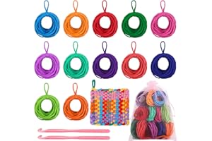 Aodaer 288 Pieces Loom Weaving Craft Loops Refill Elastic Potholder Loops with Multiple Colors for DIY Crafts Supplies, Compatible with 7 Inch Weaving Loom
