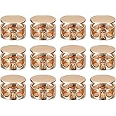 uxcell 12pcs Metal Cord Locks, 3.5mm Double Hole Spring Stopper Fastener Slider Toggles End for Drawstrings Bags Backpack Clothing Lanyard, Golden