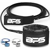 BPS New Zealand &lsquo;Storm&rsquo; Premium Surfboard Leash, 7.2mm 8mm Straight Surf Leash 6ft 7/8/9/10 ft, Legrope Strap for All Boards