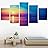 SIGNWIN 5 Panel Canvas Wall Art Modern Art Coastal Colorful Multicolor Photography Romantics Sunset for Home Decorations Ready to Hang - 60"x32"