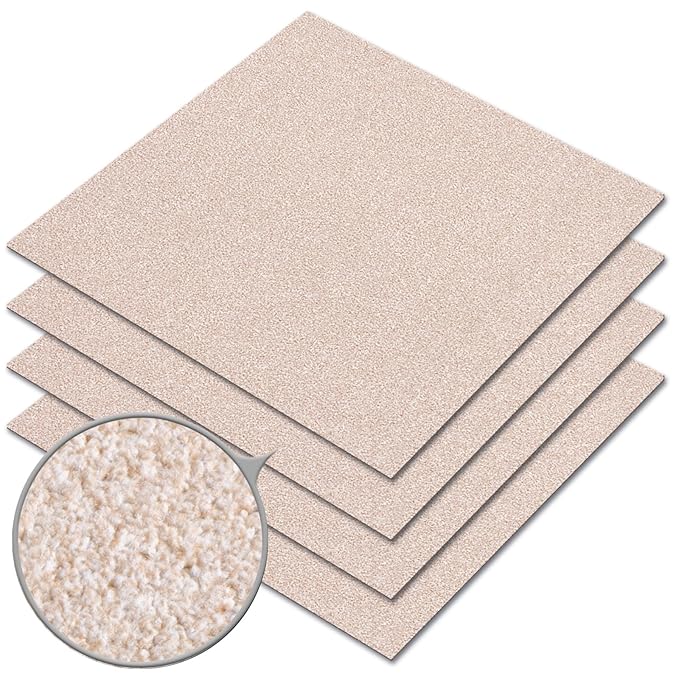 Qualitäts Teppichfliesen im 4er Set (1qm) | selbstliegend ohne Kleben