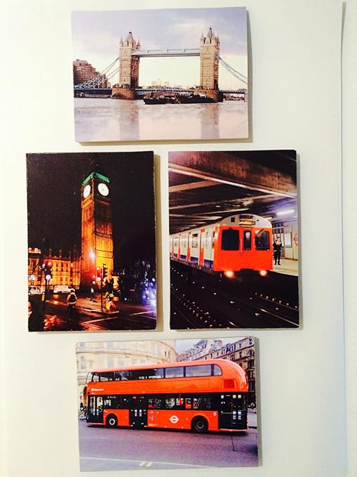 Juego de cuatro Londres Souvenir Jumbo imán para nevera. Torre ...