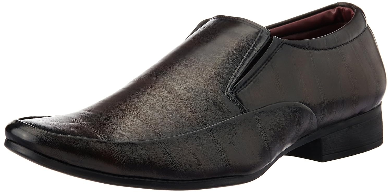 BATA Men�s Textured Slipon Brown Formal Shoes 9 UK/India