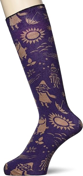 Amazon ムーミン カジュアルソックス ムーミン手書きキャラプリント柄 クルー丈 メンズ Dパープル 日本 25 27 日本サイズm L相当 スポーツソックス 通販
