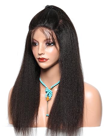 Amazon Com Vvhair Human Lace Front Wigs Kinky Straight 100 Real
