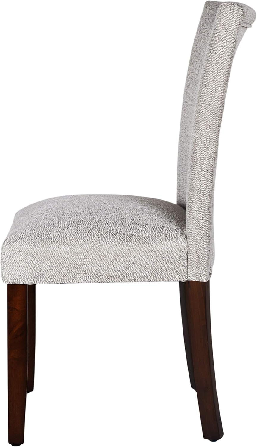 HomePop Parsons Classic Upholstered Accent Dining Chair, Single Pack, Light Grey: Furniture & Decor