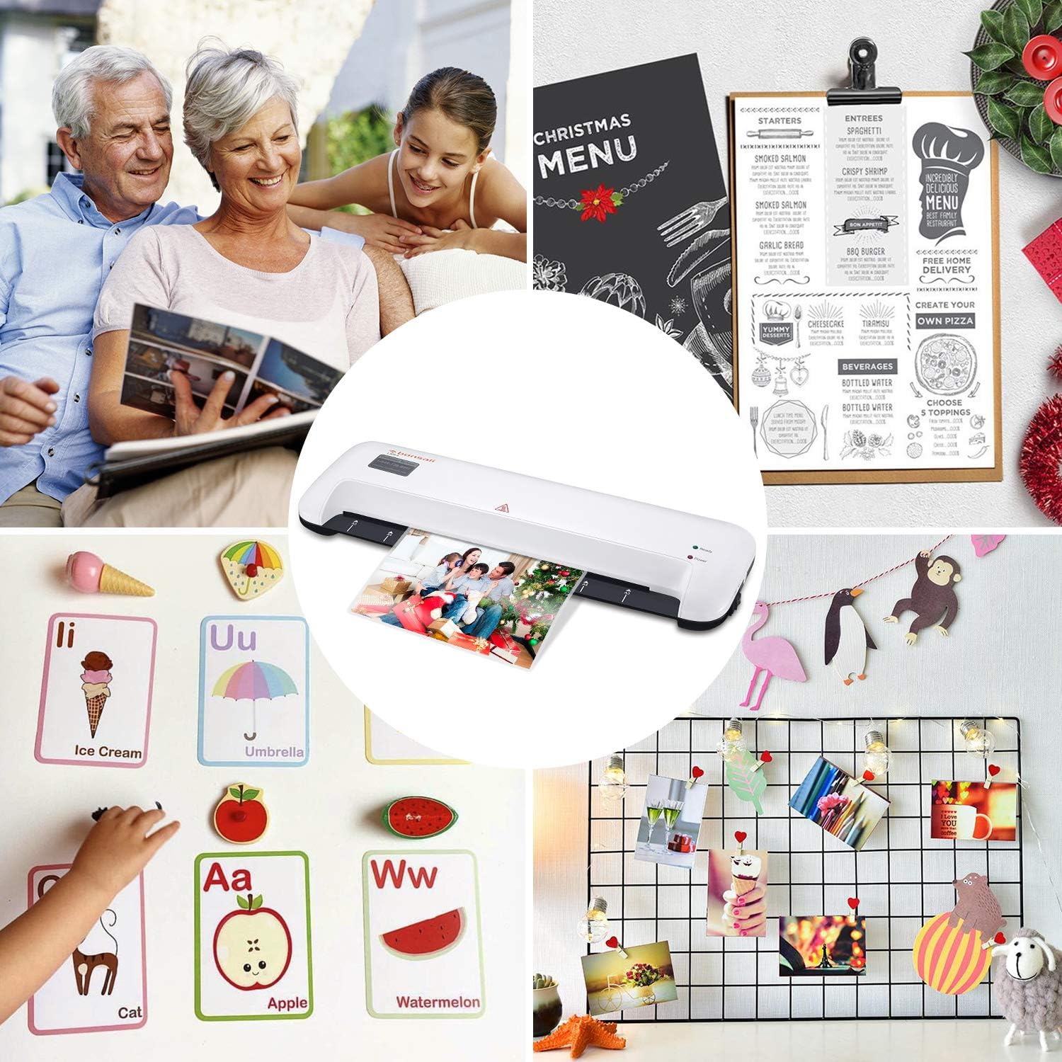 Thermal Laminator, 13 Inches Width Laminating Machine for A3/A4/A6, 3 Min Fast Warm-up with 12 inches/min Quick Laminating Speed, Quiet for Office/School/Home Use, Includes Laminating Pouches, L309-A : Office Products