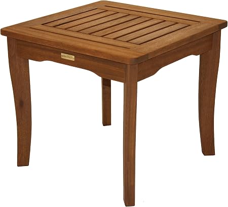 Amazon Com Outdoor Interiors 19470 Eucalyptus End Table Patio Side Tables Garden Outdoor