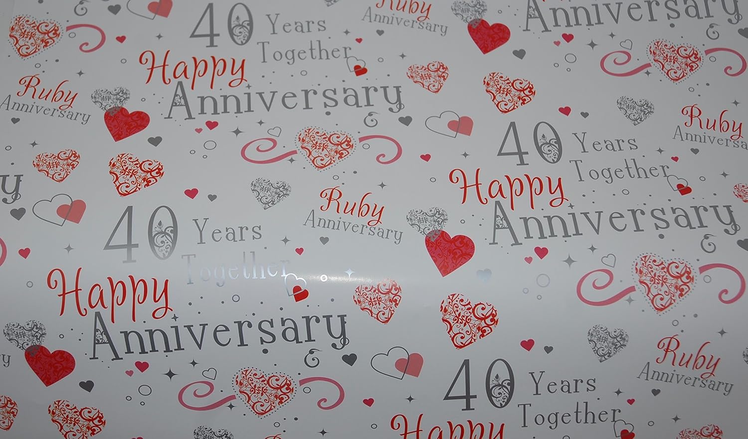 Rubino 40 Anni Insieme Felice Anniversario Di Matrimonio Carta Regalo 2 X Fogli Amazon It Cancelleria E Prodotti Per Ufficio