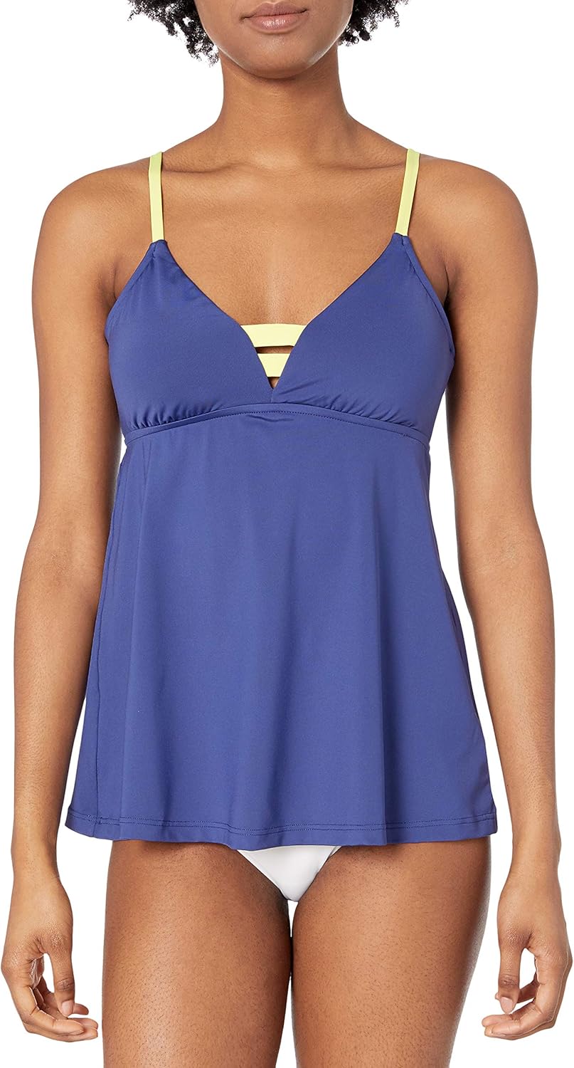 Seafolly Women's Multi Strap Trapeze Tankini Top Swimsuit, in The Loop
