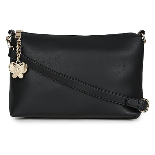 Butterflies Women Sling Bag (Black) (BNS-B-G308BK)