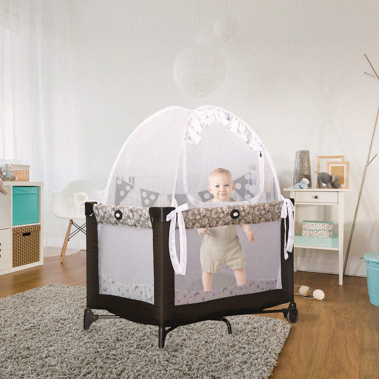 Baby Pack ‘N Play Safety Pop up Tent Premium Bed Canopy Netting Cover