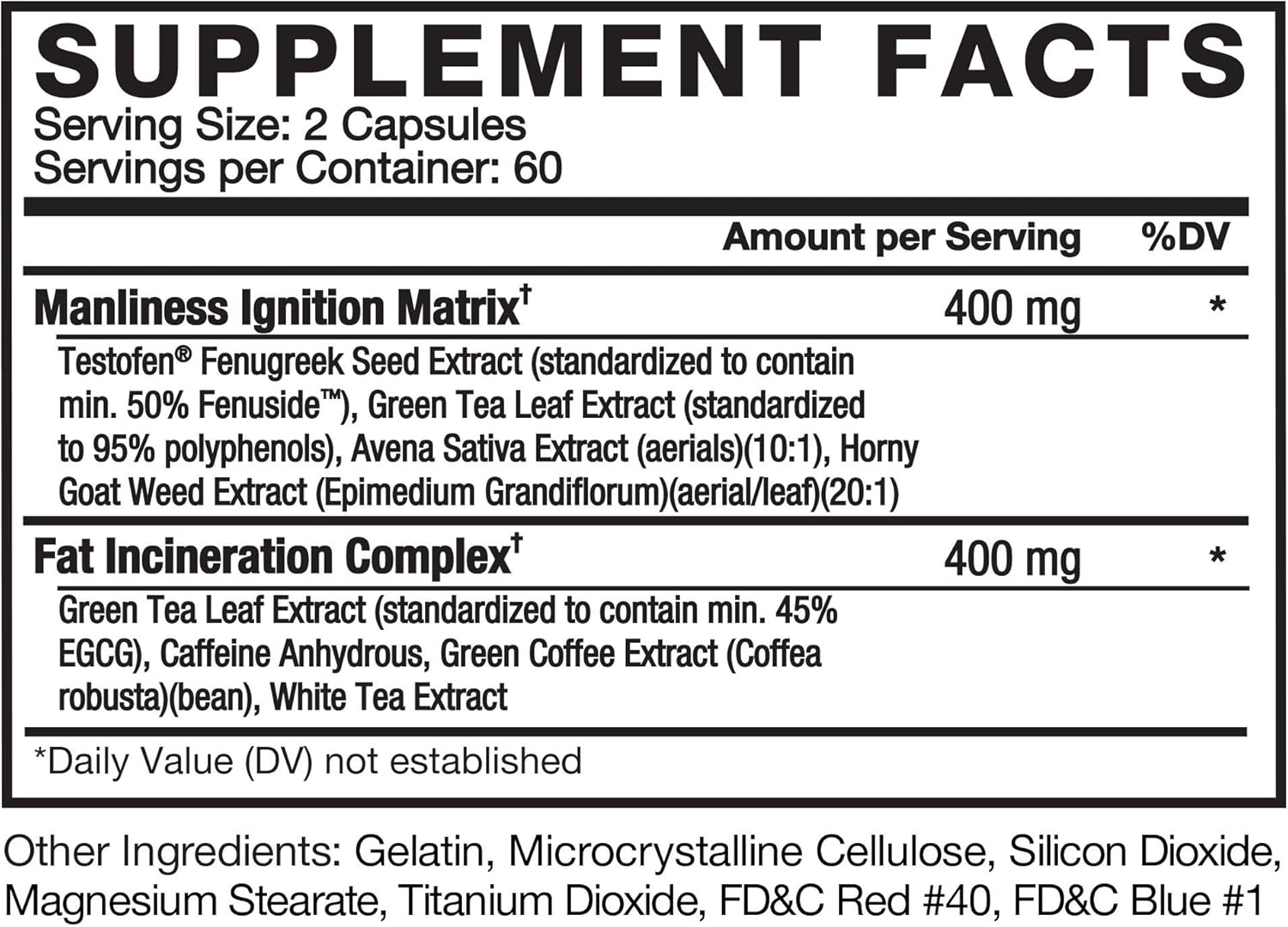 Test X180 Ignite Free Testosterone Booster to Increase Sex Drive & Libido, Burn Fat, Build Lean Muscle, & Improve Performance, Force Factor, 120 Count: Health & Personal Care