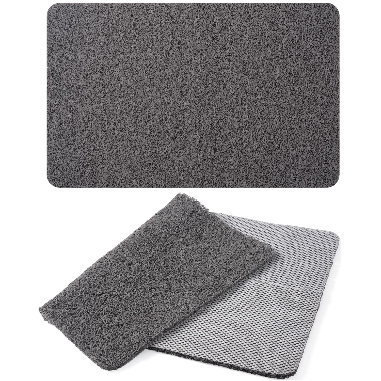 Shower Mat Non Slip PVC Bath Mat for inside shower,bathroom (40x60cm Grey)