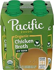 Pacific Foods, Organic Broth Chicken Low Sodium, 8 Ounce, 4 Pack