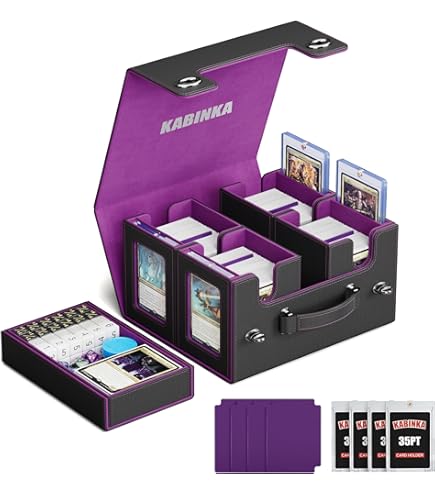Amazon.com: Kabinka MTG Commander Deck Box, 6-Deck Modular Card Case with  100 PCS Card Sleeves, Dice Tray