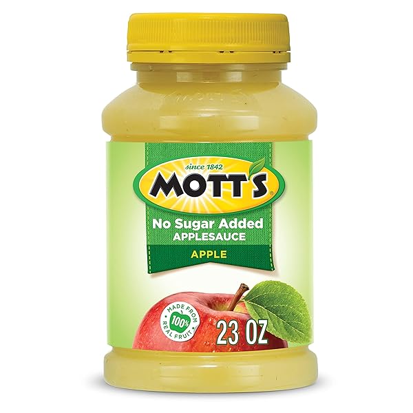 MOTT’S NO SUGAR ADDED APPLESAUCE, 23 OZ JAR