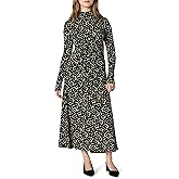 Amazon Essentials Women's Fit and Flare Long-Sleeved Short Maxi Dress