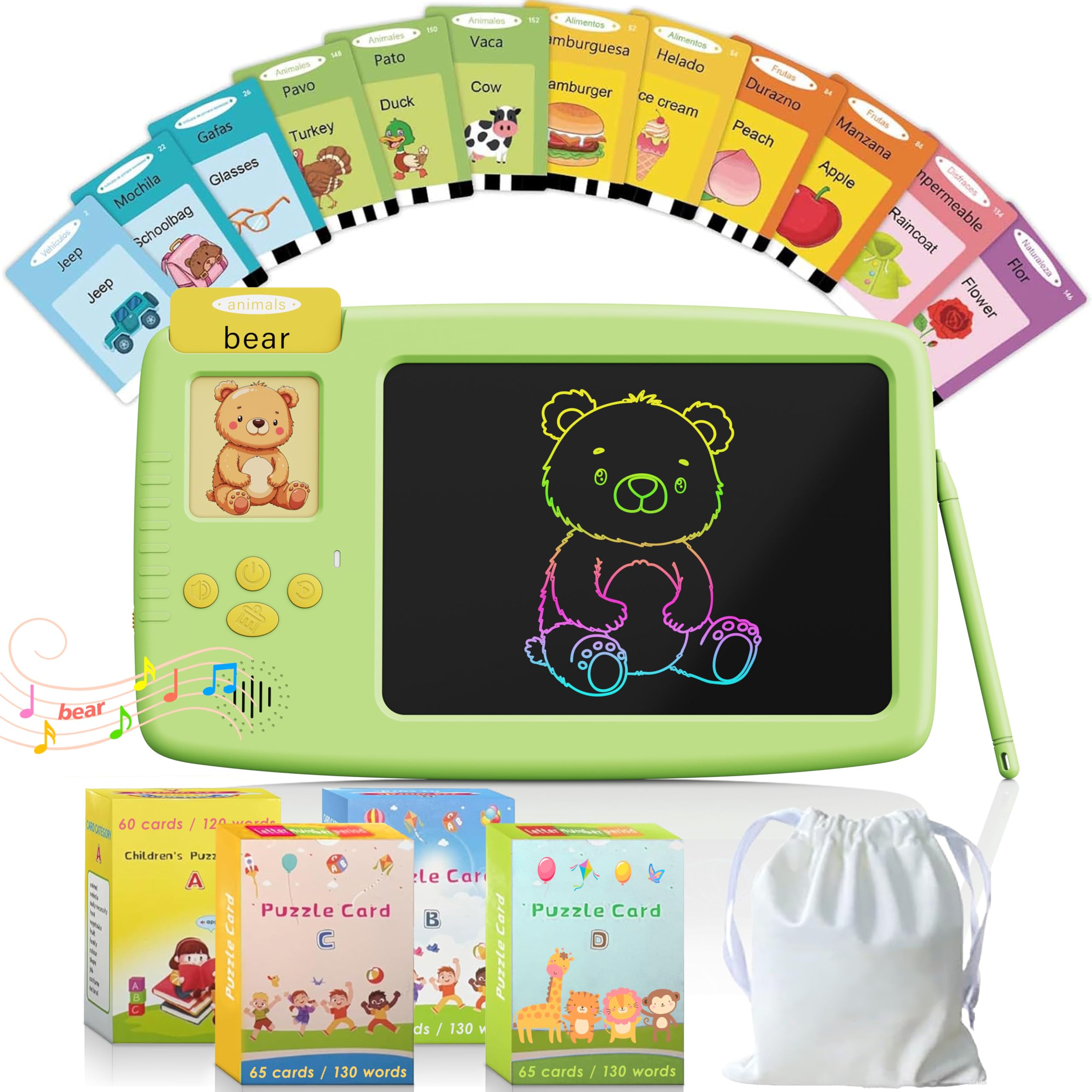 Bilingual Panish and English Talking Flash Cards 1113