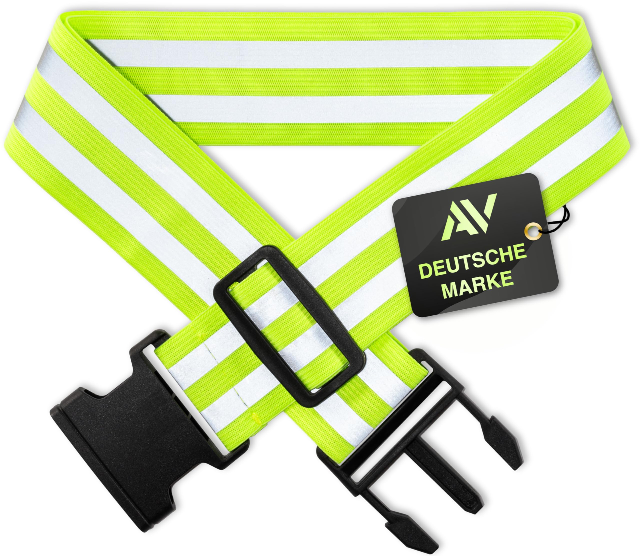 AVANA Reflector Belt Reflective Strap Reflective Safety Belt High Visibility Reflectors Belt Reflective Belt Jogging Cycling Reflective Belt - Yellow