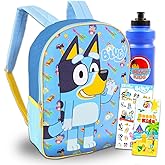 Bluey Backpack Set for Kids - Bundle with 15” School Backpack Plus Water Bottle, Stickers, More | Bluey School Bag for Girls