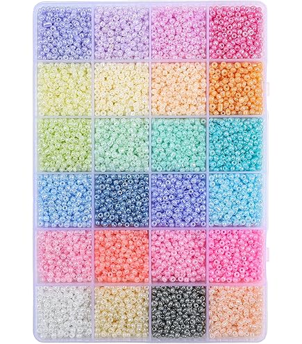 114 Couleurs 29300 Pièces Perles de Rocaille 3, Coffret pour Bijoux