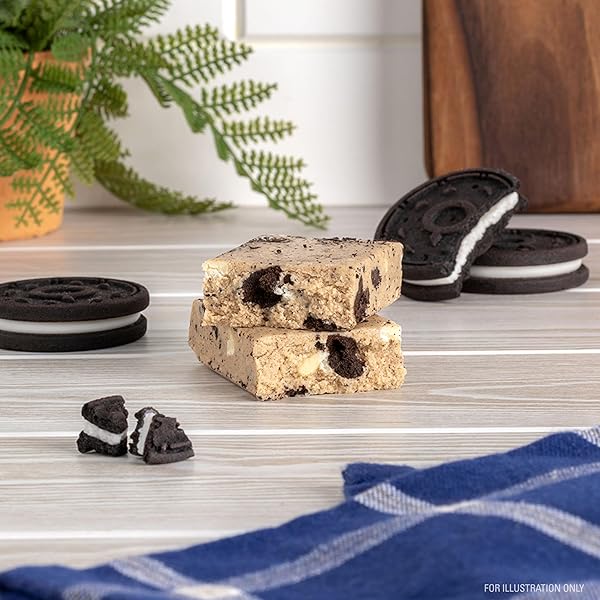 QUEST NUTRITION COOKIES & CREAM PROTEIN BARS, 21G PROTEIN, 4G NET CARBS, 1G SUGAR, GLUTEN FREE, KETO FRIENDLY, 4 COUNT